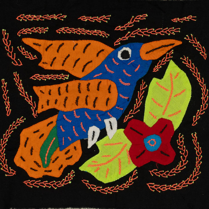 Multi-Color Bird Blue And Orange Molita