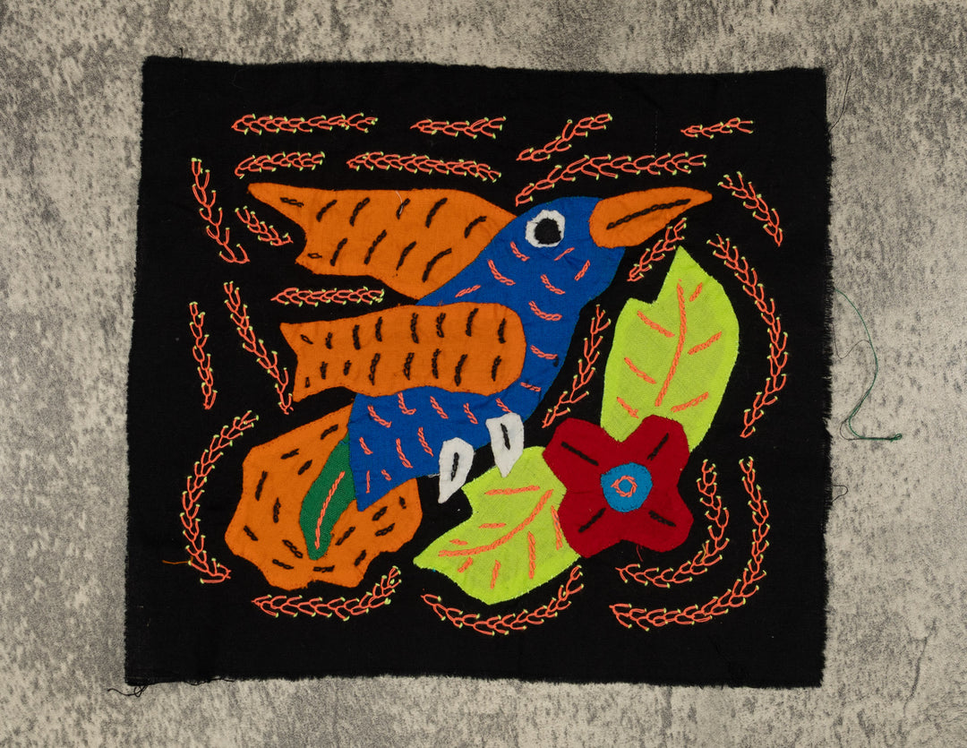 Multi-Color Bird Blue And Orange Molita