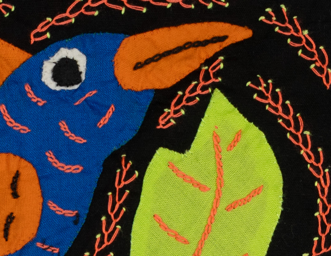 Multi-Color Bird Blue And Orange Molita