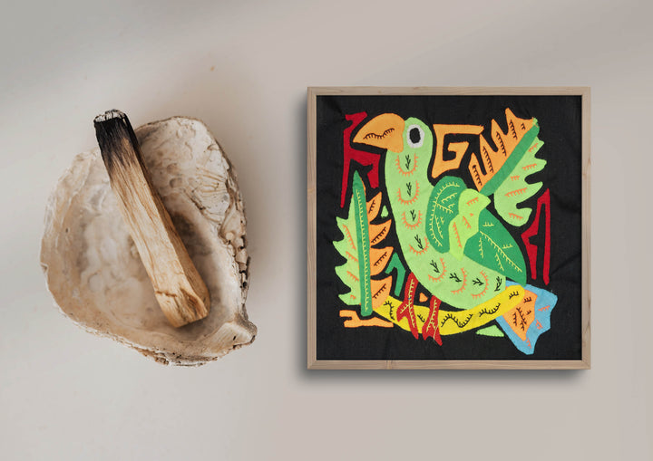 Multicolor Green And Orange Bird Molita