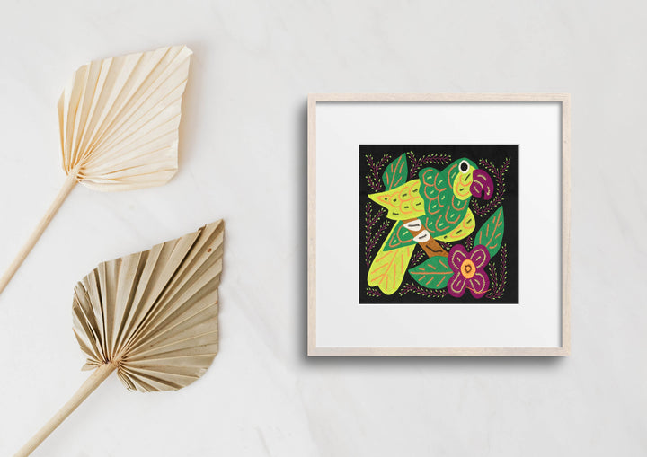 Multi-Color Parrot Bird Green And Purple Molita