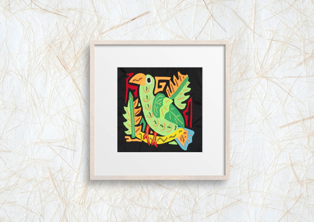 Multicolor Green And Orange Bird Molita