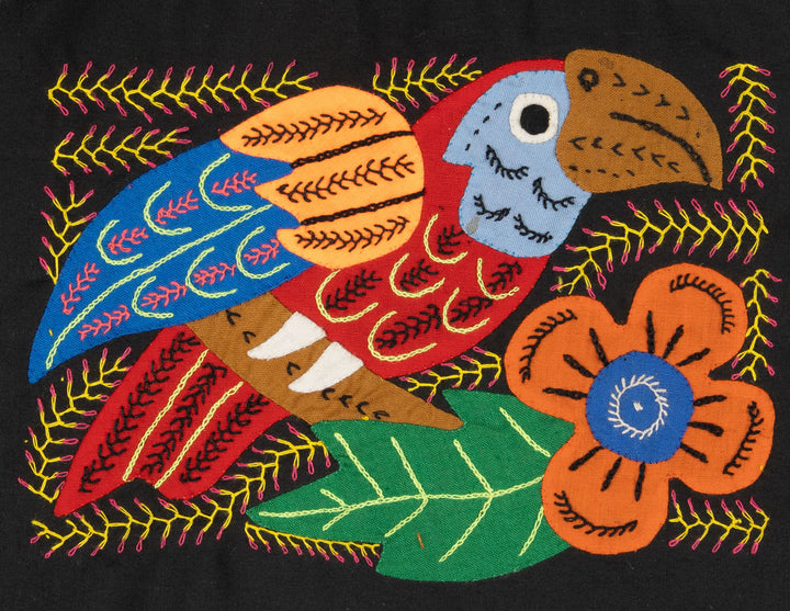 Multicolor Red Gold And Blue Bird Molita