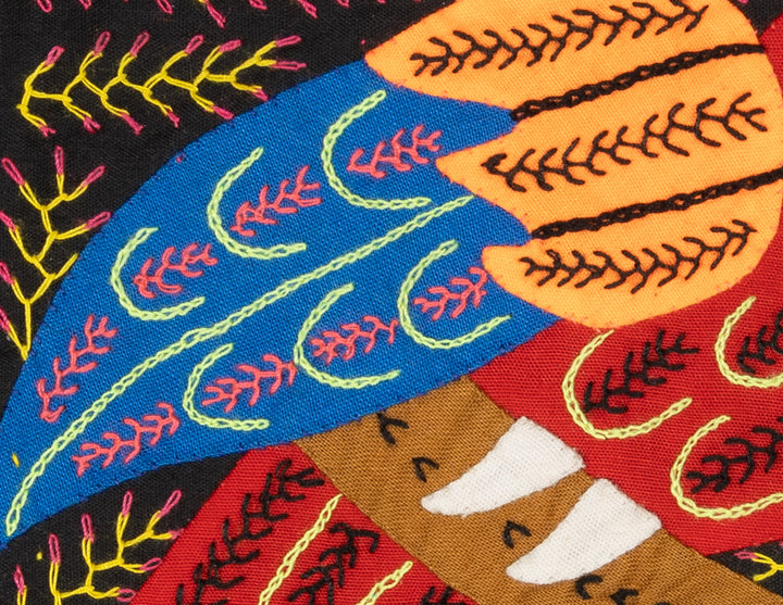 Multicolor Red Gold And Blue Bird Molita