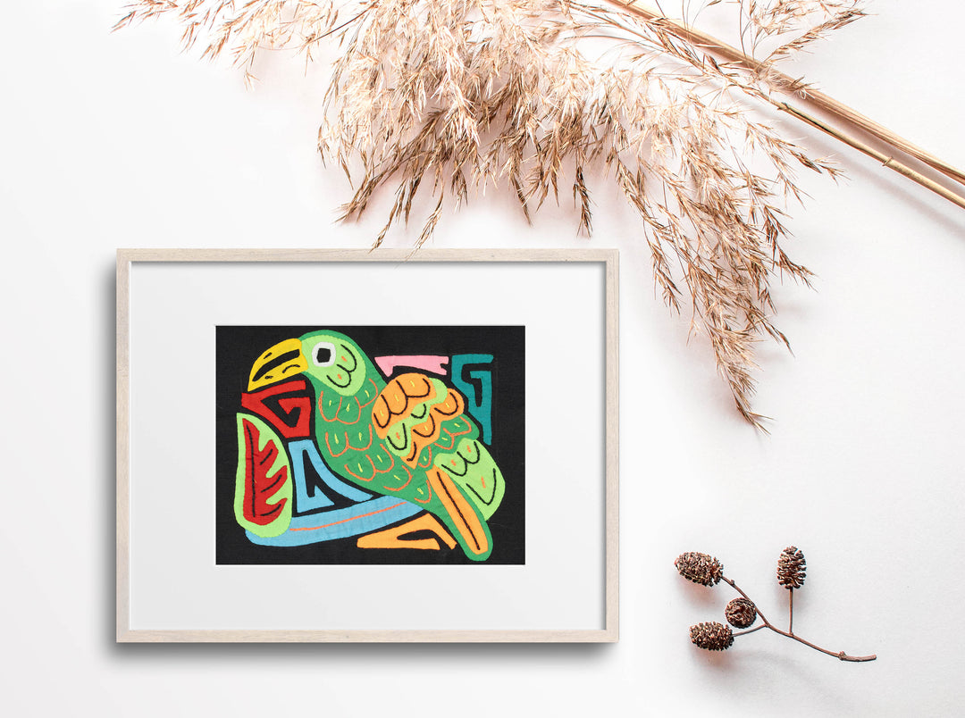 Multicolor Green Orange And Blue Bird Molita