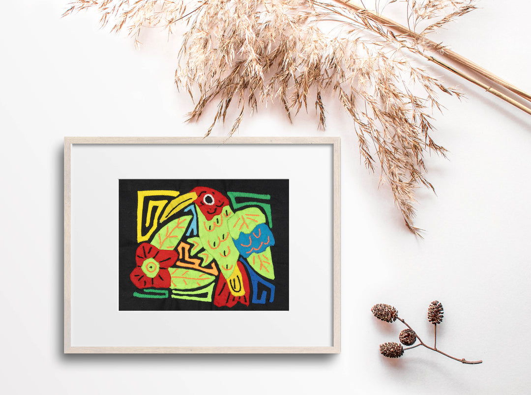 Multicolor Red And Green Bird Molita