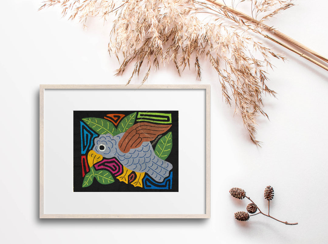 Multicolor Bird Gray And Green Molita