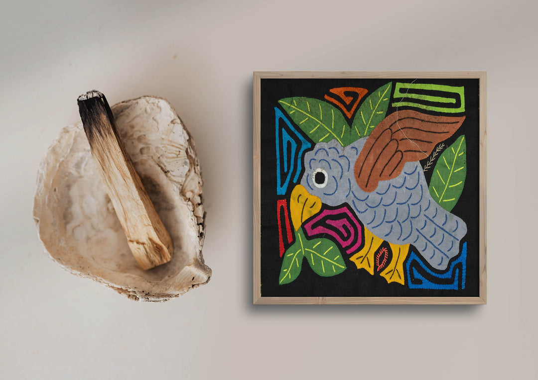 Multicolor Bird Gray And Green Molita