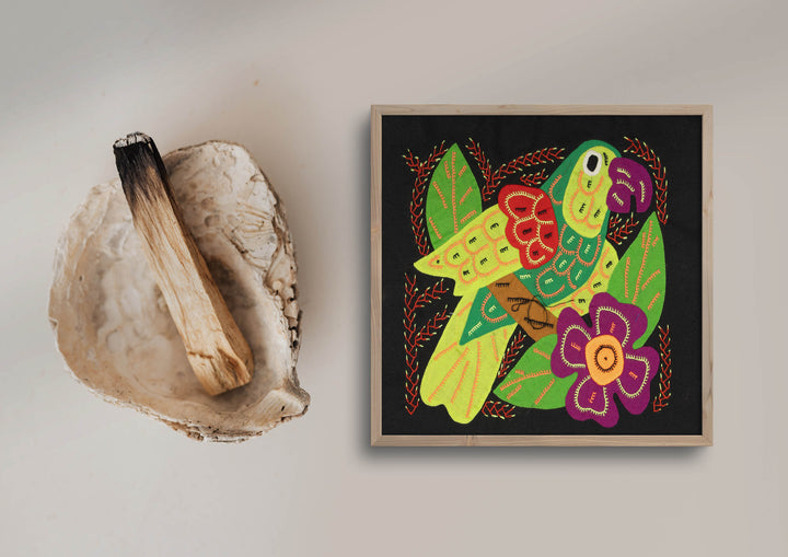 Multi-Color Parrot Bird Green And Purple Molita