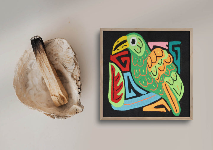 Multicolor Green Orange And Blue Bird Molita