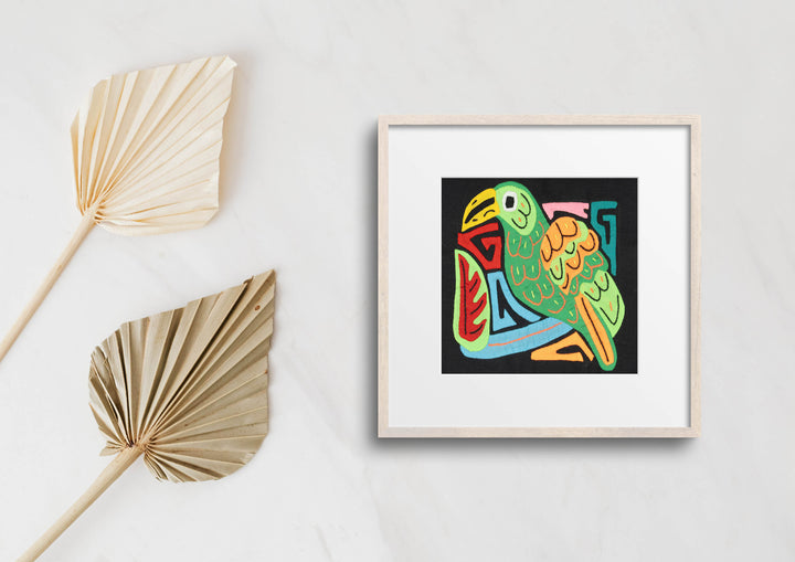 Multicolor Green Orange And Blue Bird Molita