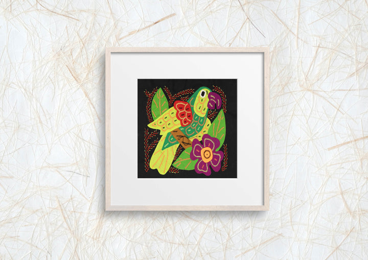 Multi-Color Parrot Bird Green And Purple Molita