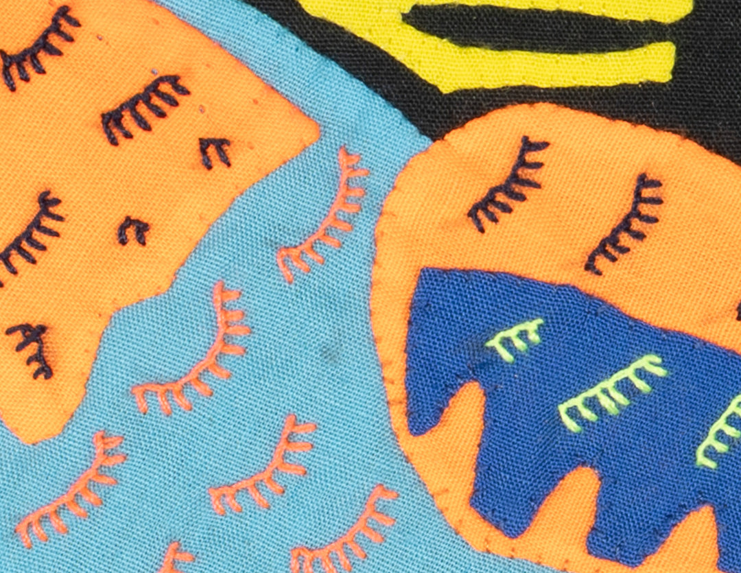 Multicolor Orange And Blue Bird Molita