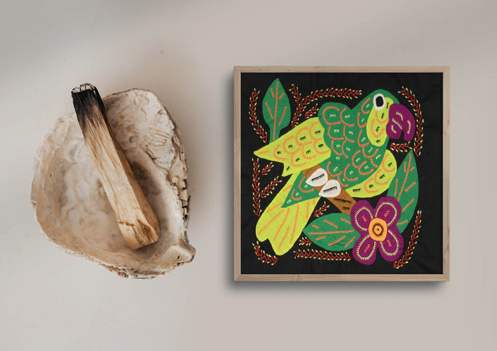 Multi-Color Parrot Bird Green And Purple Molita