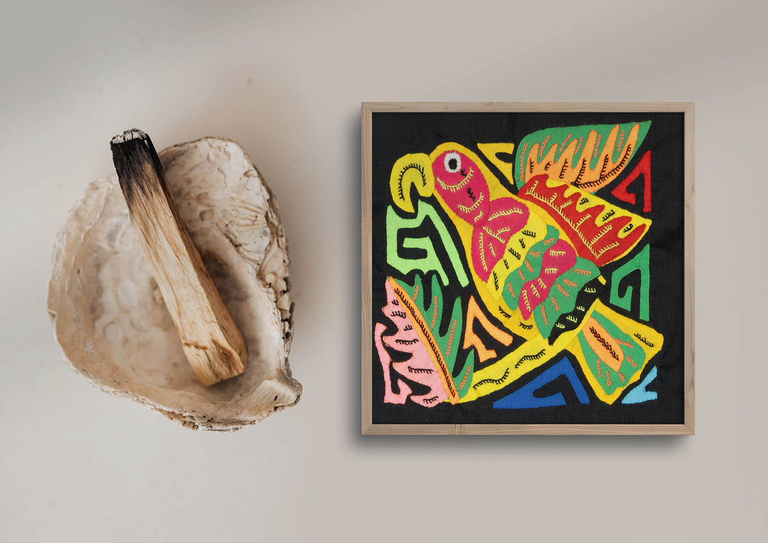 Multicolor Green Orange And Red Bird Molita