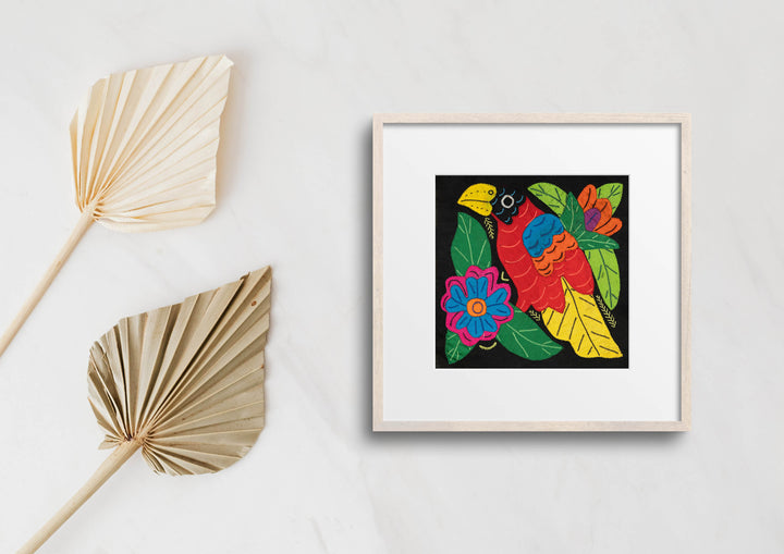 Multicolor Bird Red And Yellow Molita