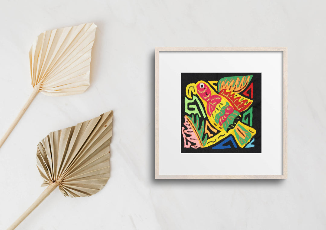 Multicolor Green Orange And Red Bird Molita