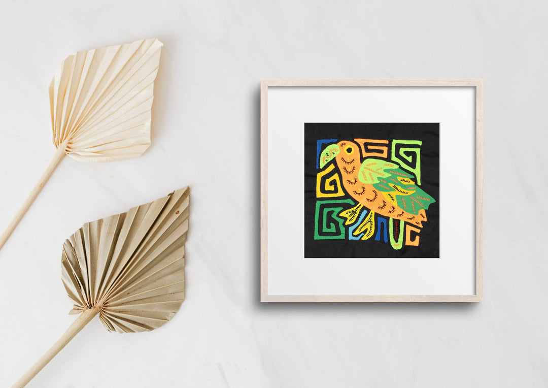 Multicolor Green And Orange Bird Molita