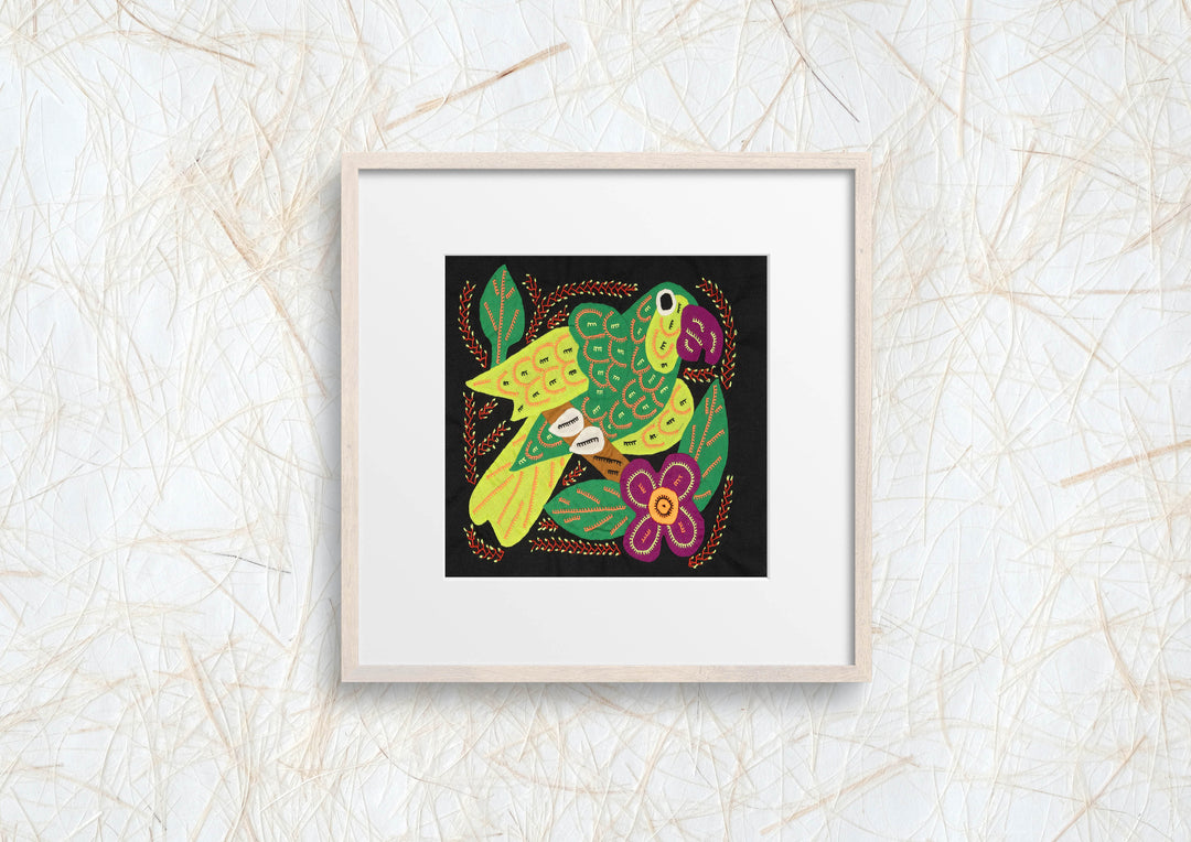 Multi-Color Parrot Bird Green And Purple Molita