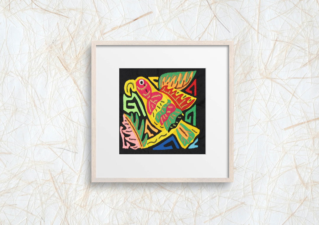 Multicolor Green Orange And Red Bird Molita