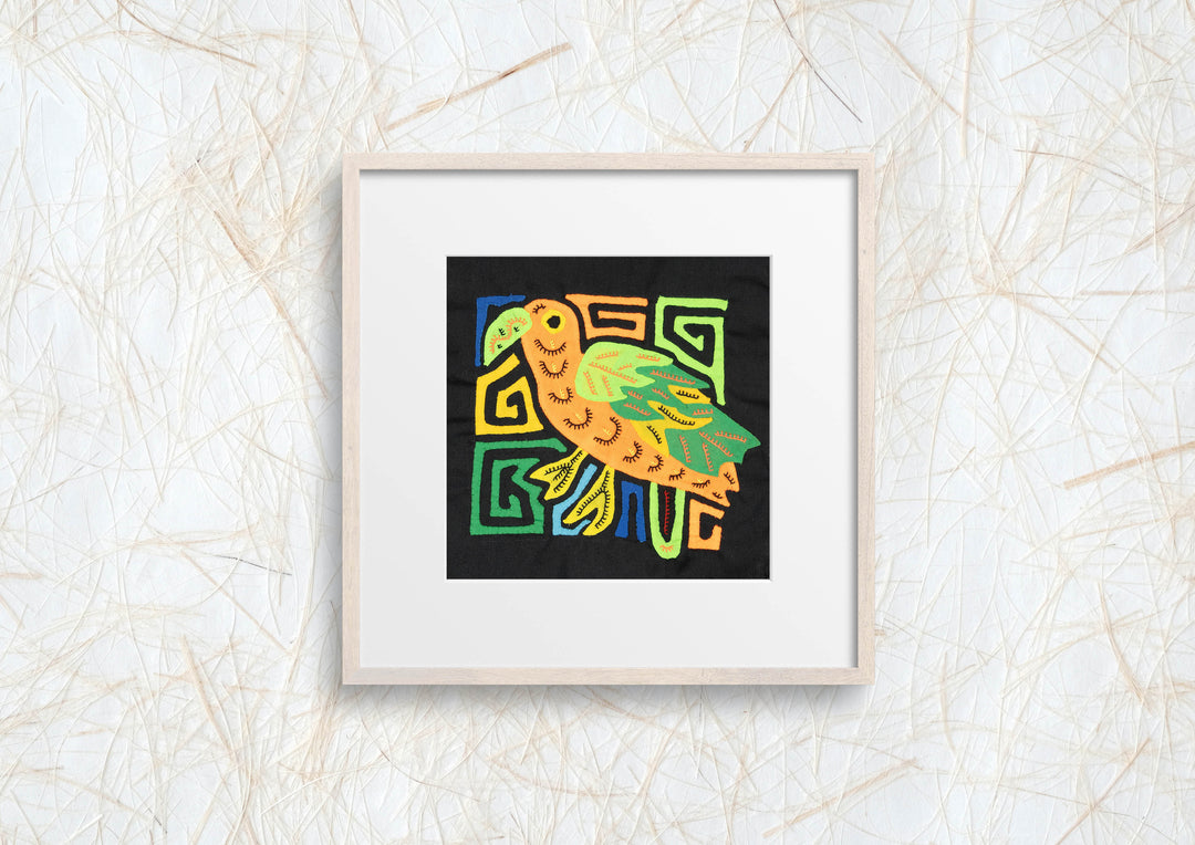 Multicolor Green And Orange Bird Molita