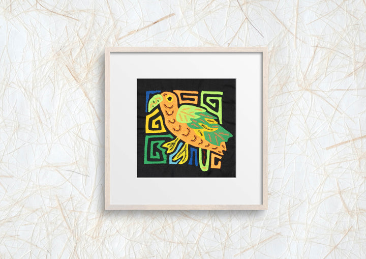 Multicolor Green And Orange Bird Molita