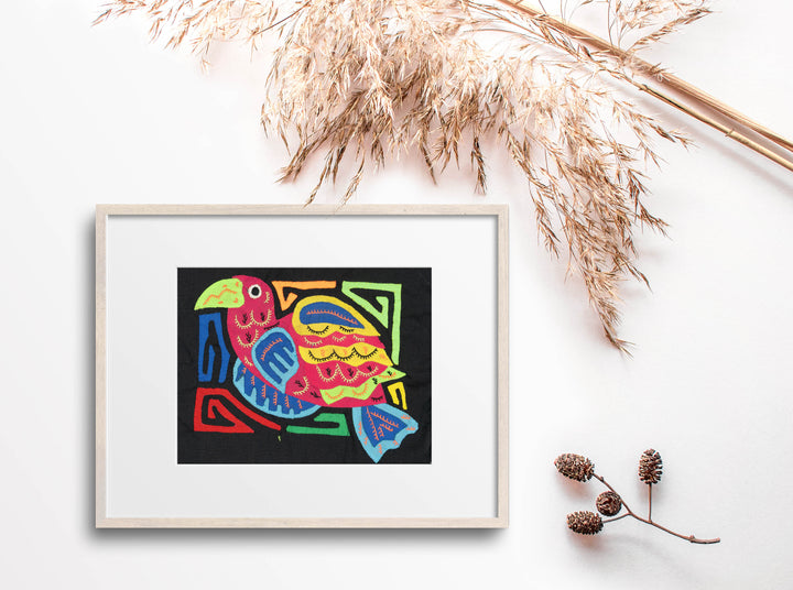 Multicolor Blue Yellow And Red Bird Molita