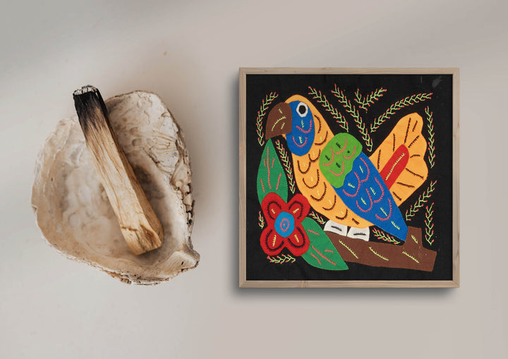 Multicolor Bird Orange And Blue Molita