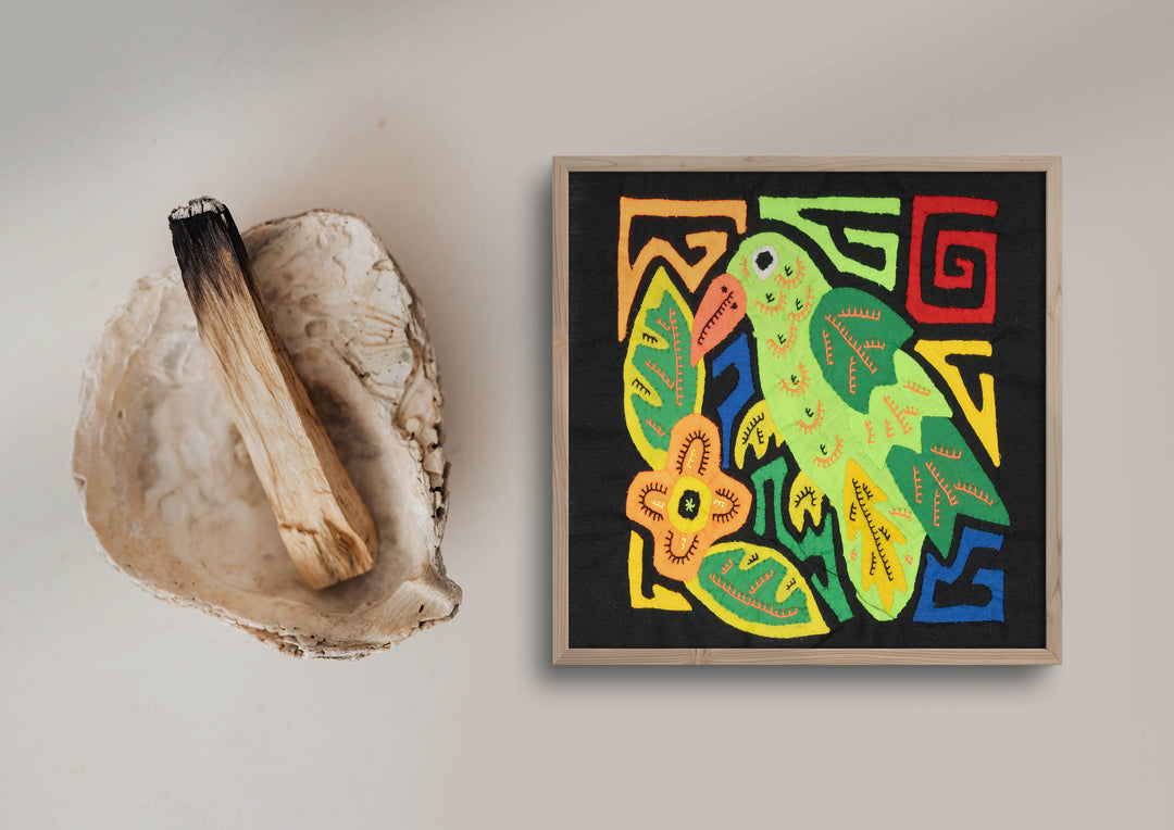 Multicolor Green And Orange Bird Molita