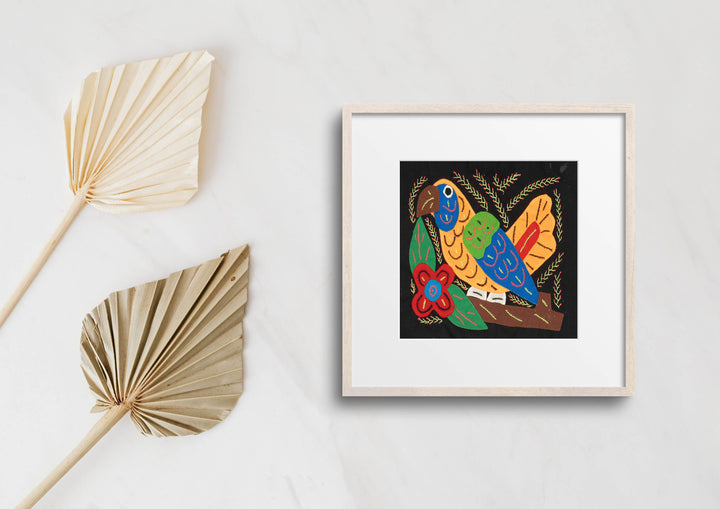 Multicolor Bird Orange And Blue Molita