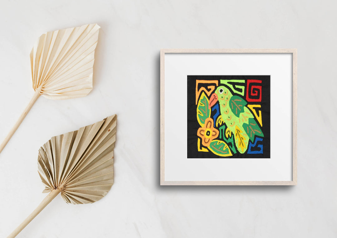 Multicolor Green And Orange Bird Molita