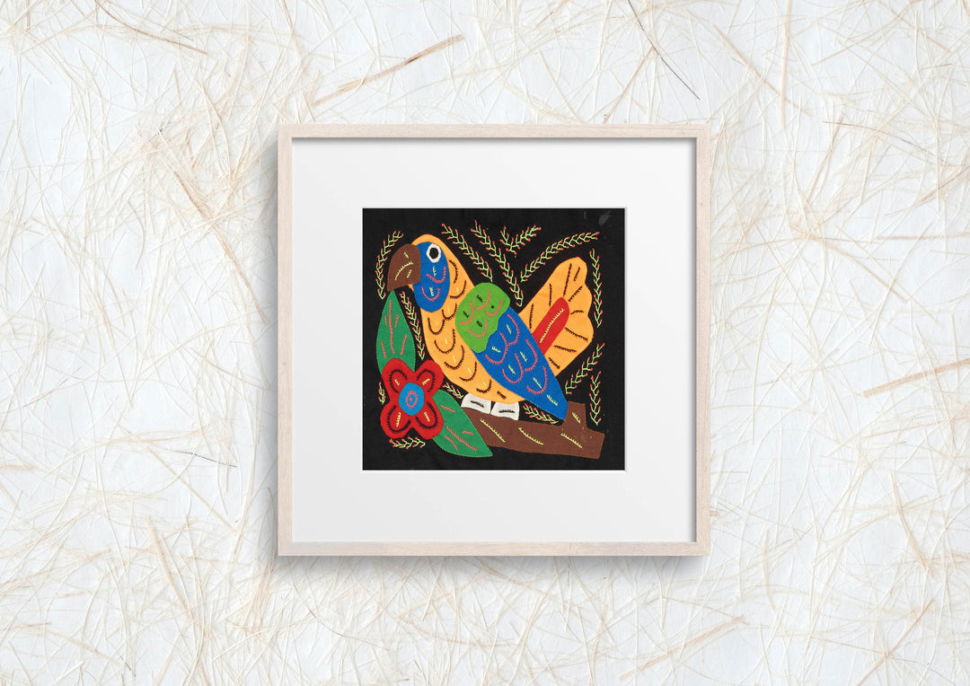 Multicolor Bird Orange And Blue Molita