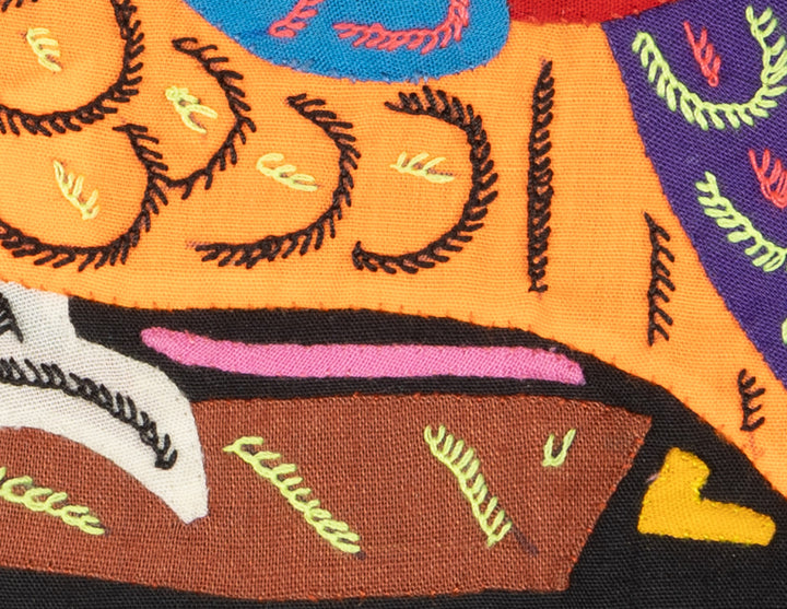 Multicolor Orange And Blue Molita