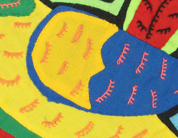 Multicolor Chartruce Red And Blue Bird Molita