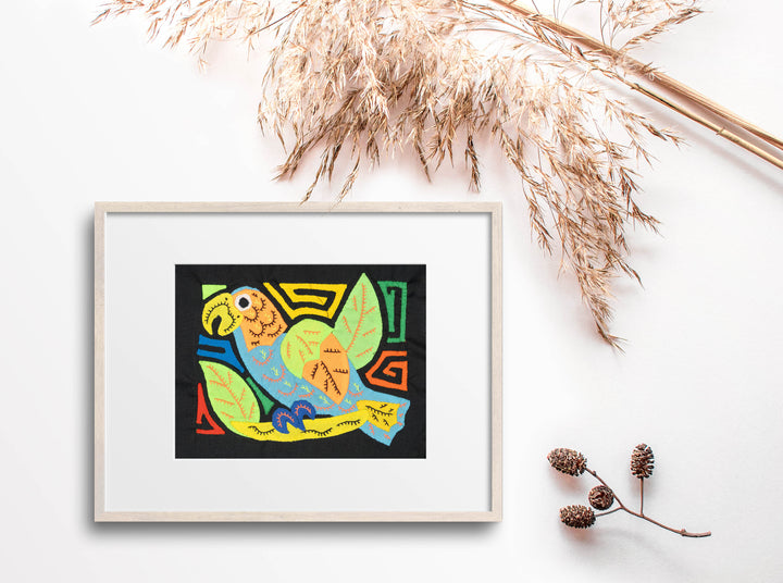 Multicolor Blue And Orange Bird Molita