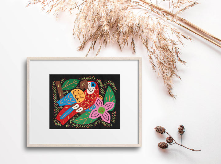 Multicolor Bird Red And Blue Molita