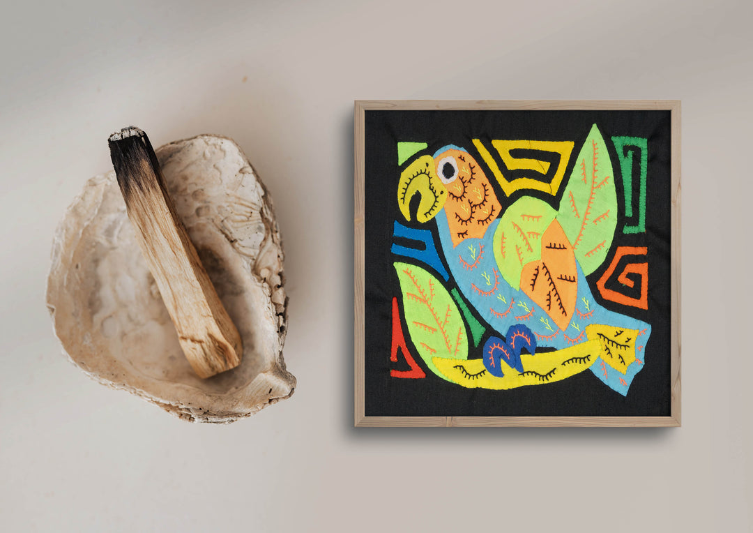 Multicolor Blue And Orange Bird Molita