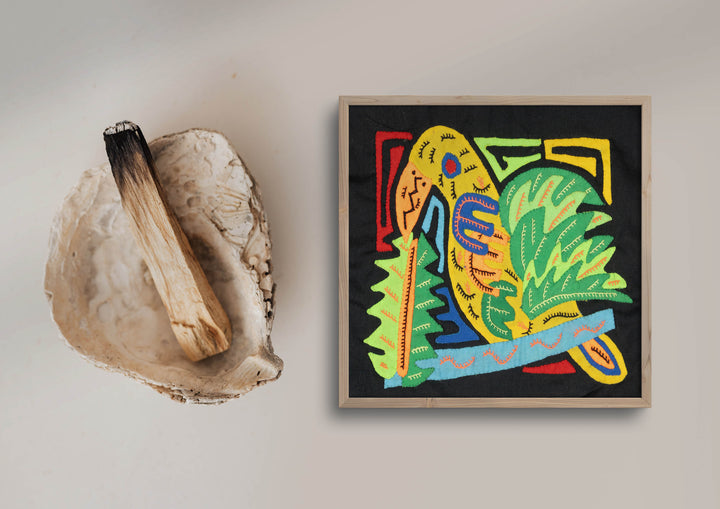 Multicolor Yellow Green And Orange Bird Molita