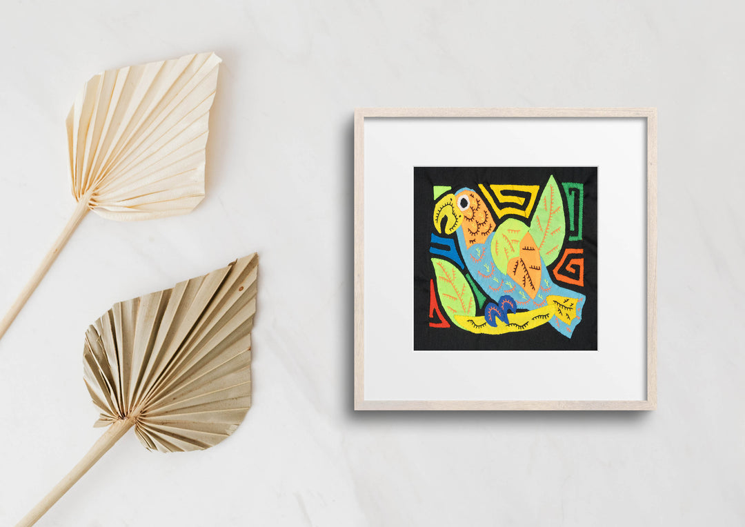 Multicolor Blue And Orange Bird Molita