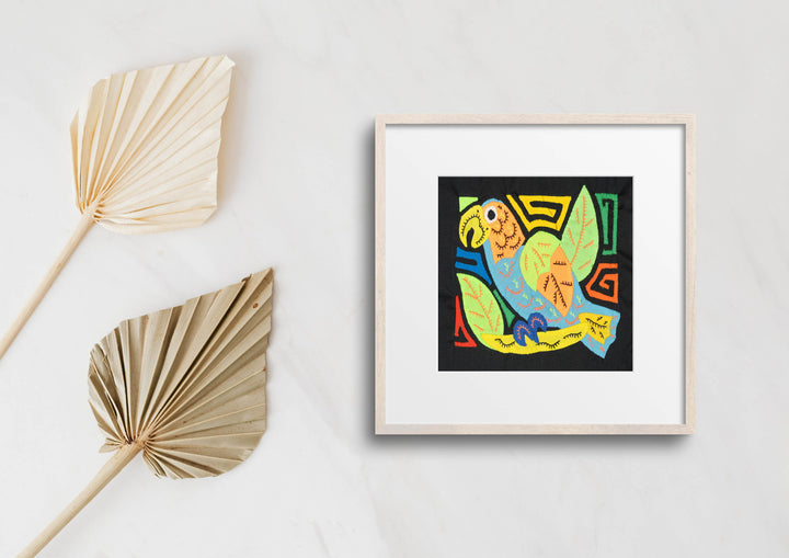 Multicolor Blue And Orange Bird Molita