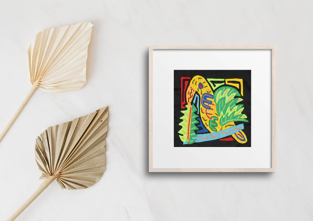 Multicolor Yellow Green And Orange Bird Molita