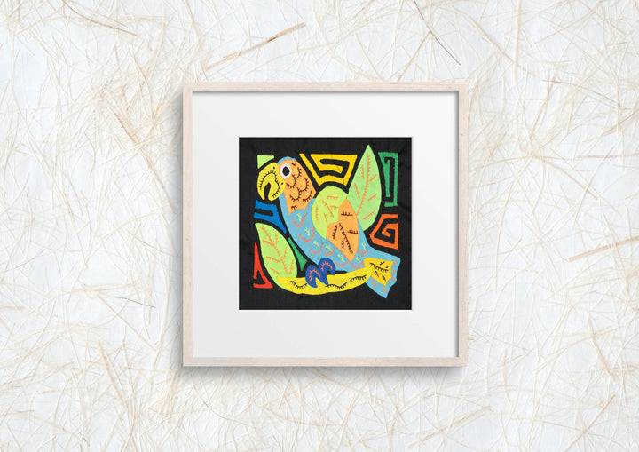 Multicolor Blue And Orange Bird Molita