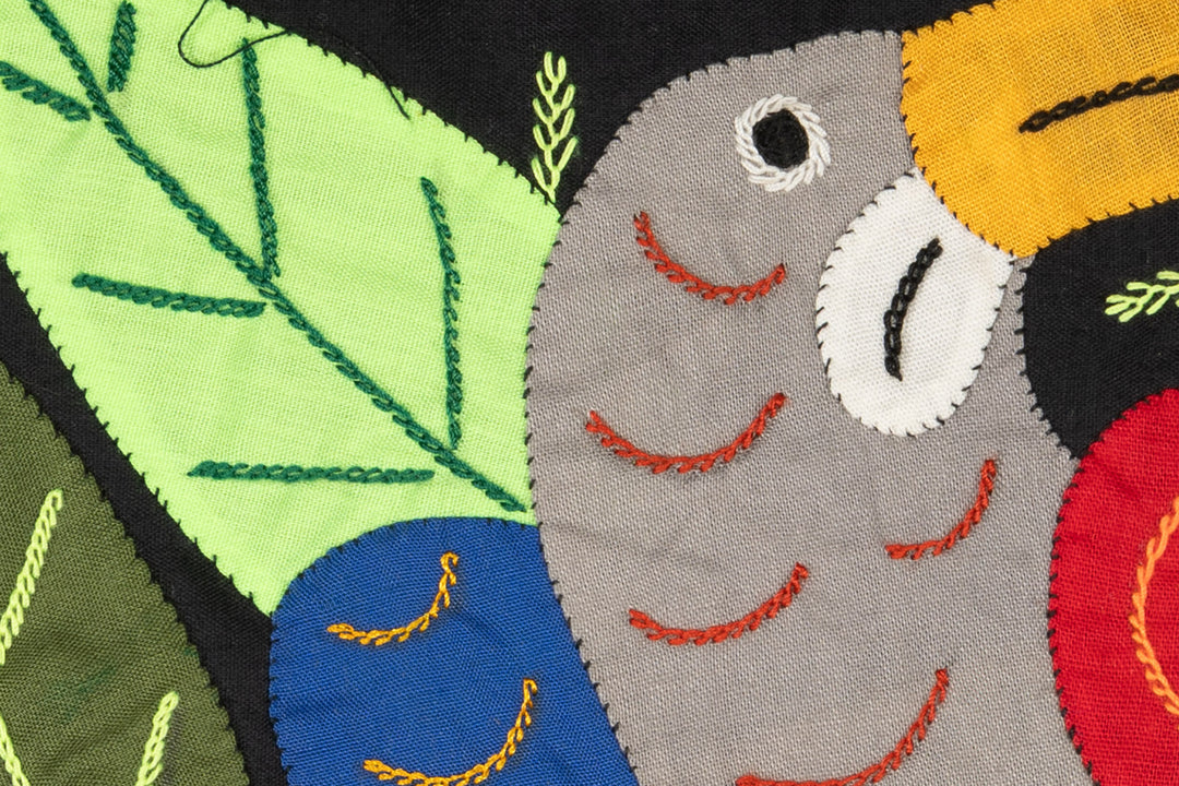 Multi-Color Bird Red And Gray Molita