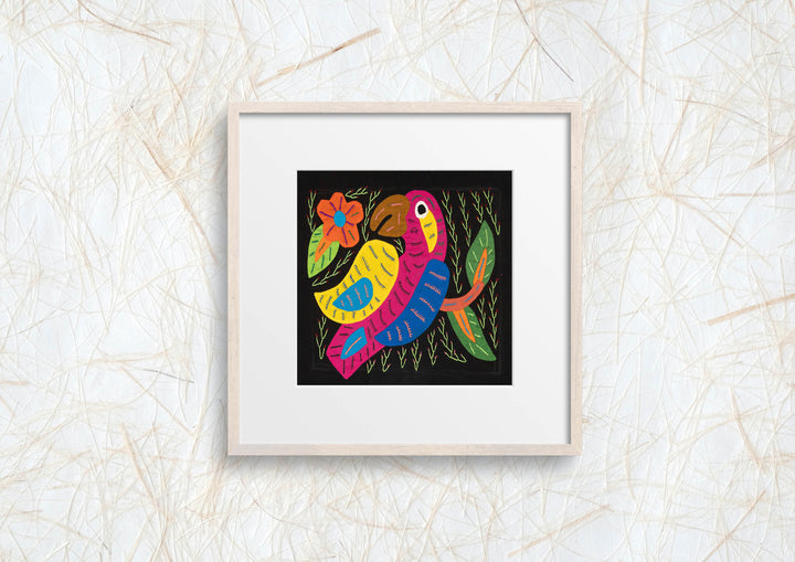 Multi-Color Parrot Bird Blue And Red Molita