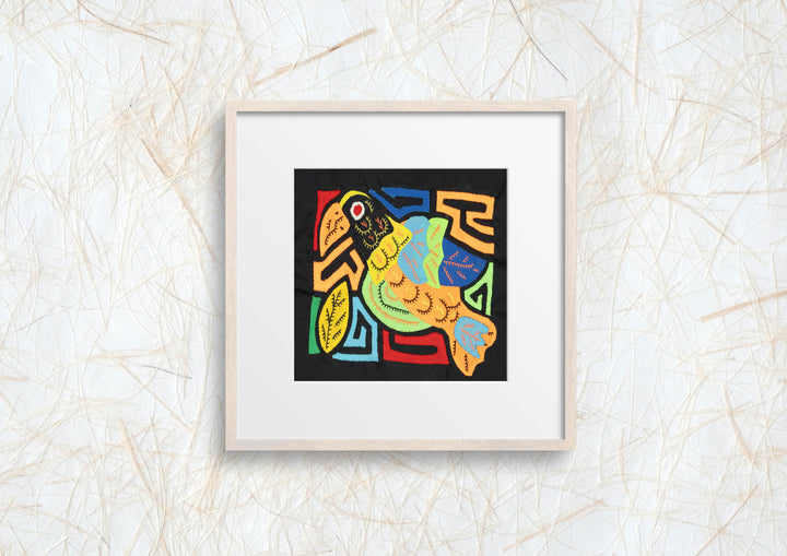 Multicolor Black Blue And Orange Bird Molita