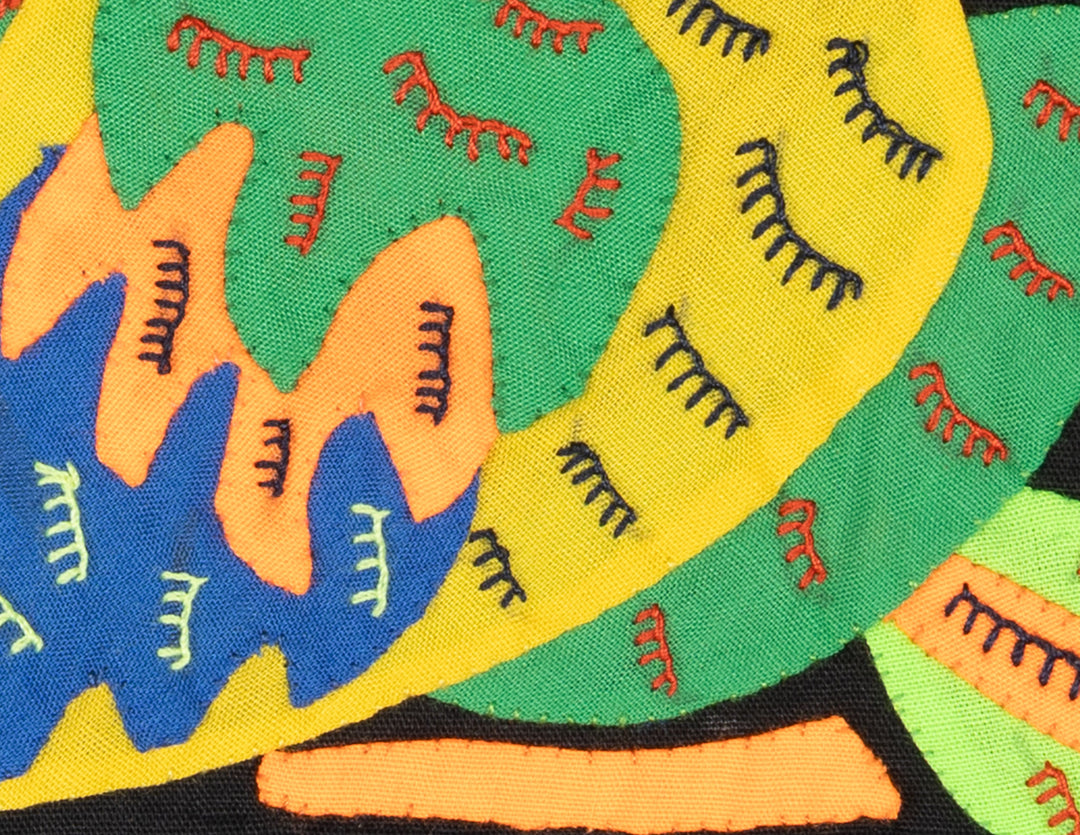 Multicolor Green Blue And Yellow Bird Molita