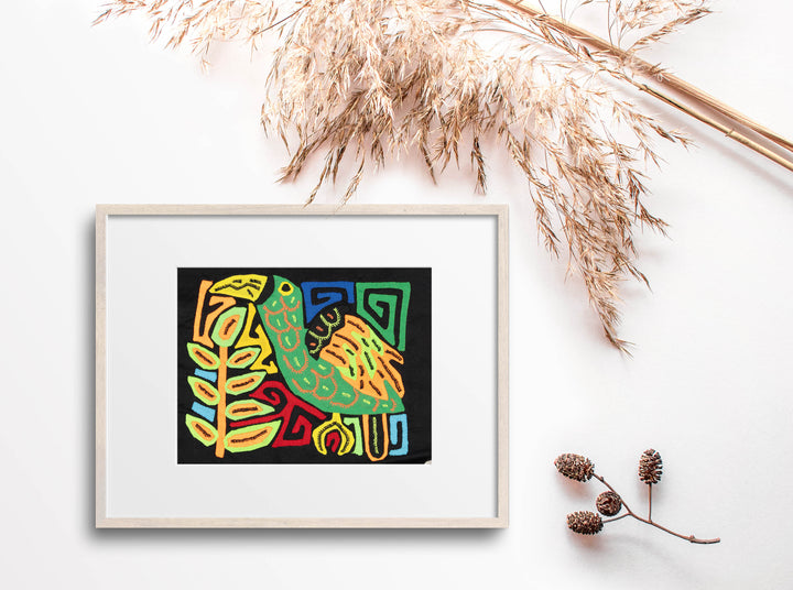 Multicolor Orange And Green Bird Molita