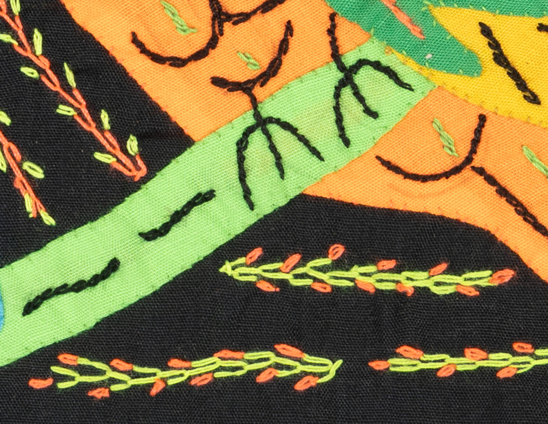 Multicolor Orange Red And Blue Bird Molita