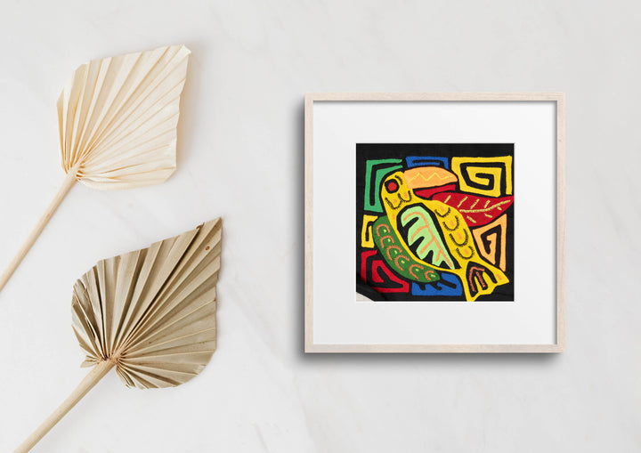 Multicolor Red And Chartruce Bird Molita