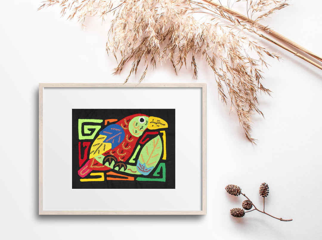 Multicolor Red And Blue Bird Molita